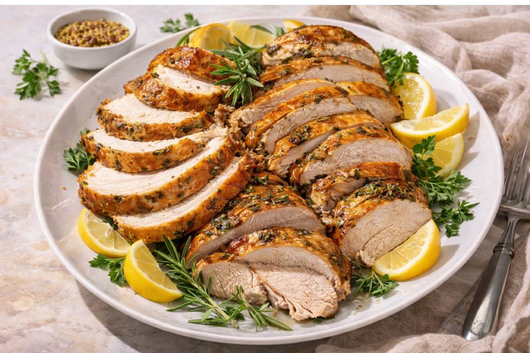 Garlic Spice Roasted Turkey Breast Tender, Juicy, and Diet Friendly