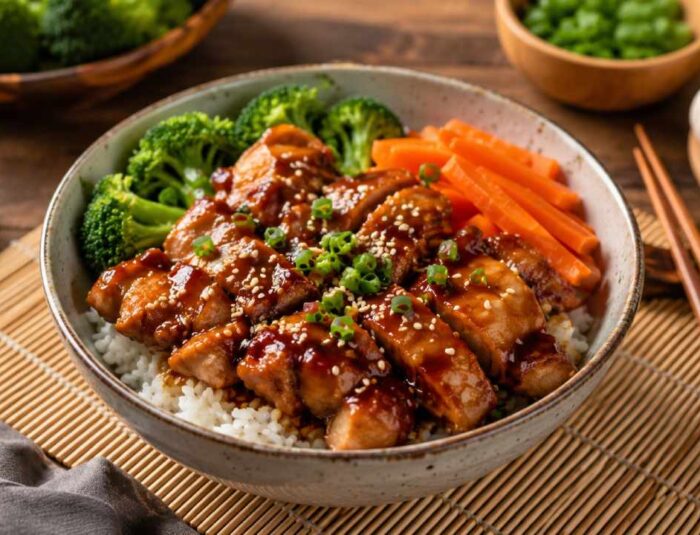 A Savory and Filling Chicken Teriyaki Meal, Perfect for Lunch