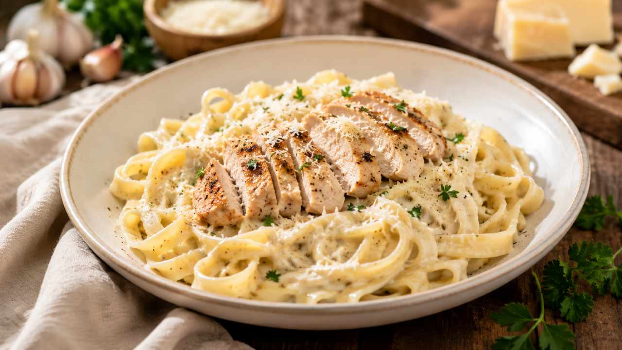 Creamy Chicken Alfredo Pasta for a Cozy Family Dinner