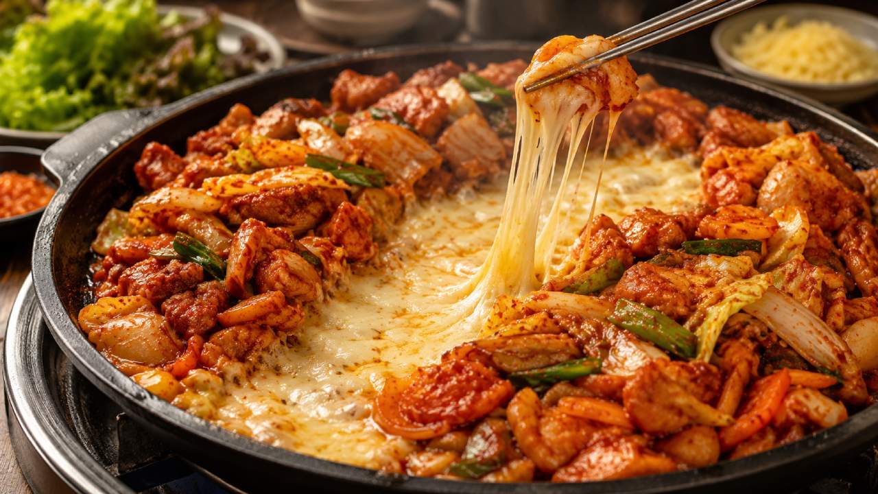 Korean Cheese Dakgalbi: A Spicy and Cheesy Meal That Food Lovers Can’t Resist