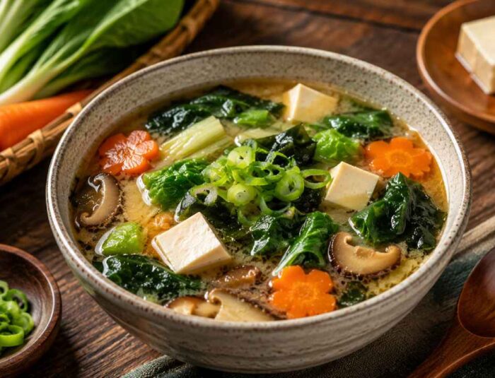 Nourishing Miso Vegetable Soup Full of Fresh Vegetables