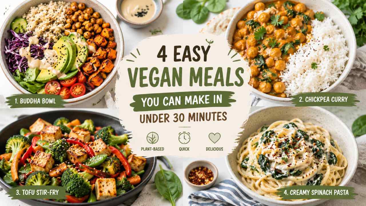 4 Easy Vegan Meals You Can Make in Under 30 Minutes