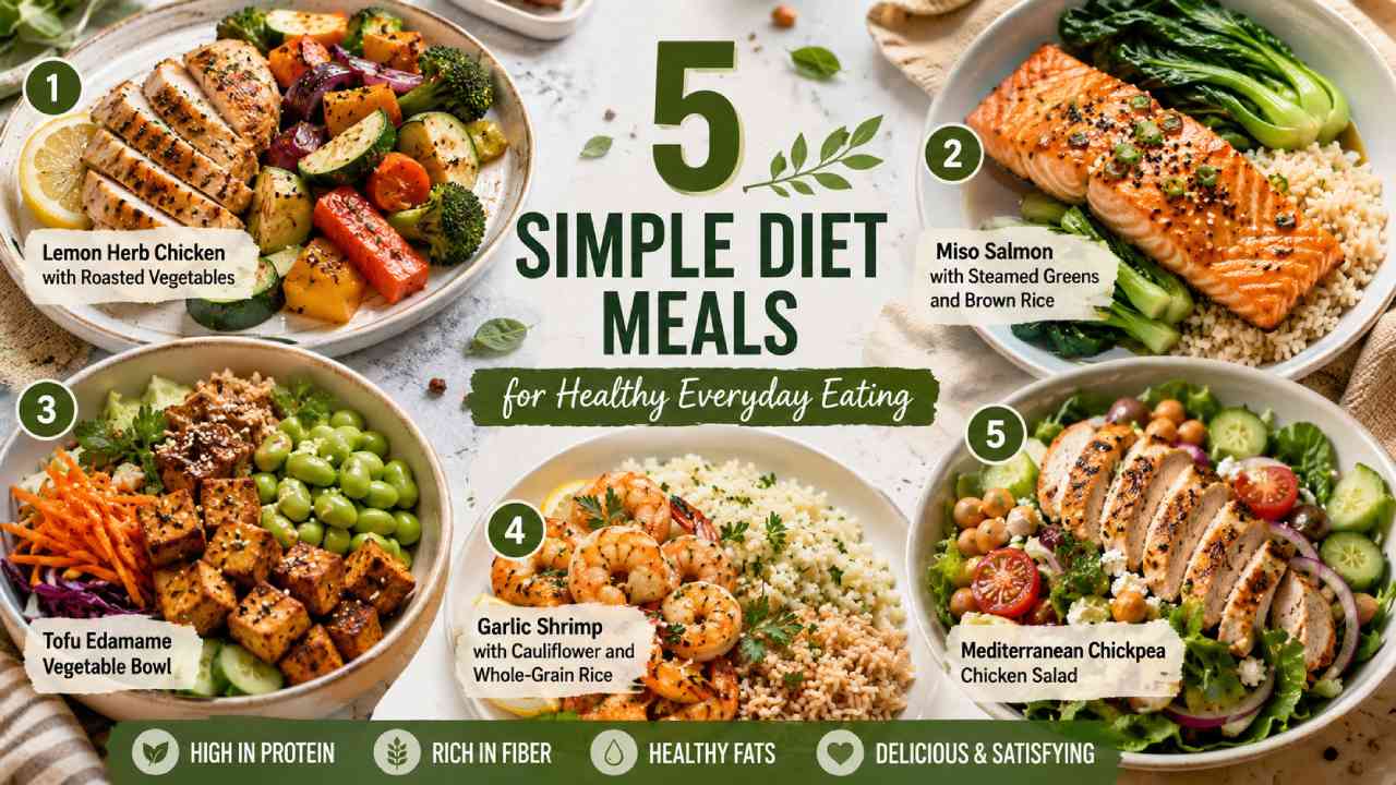 5 Simple Diet Meals for Healthy Everyday Eating