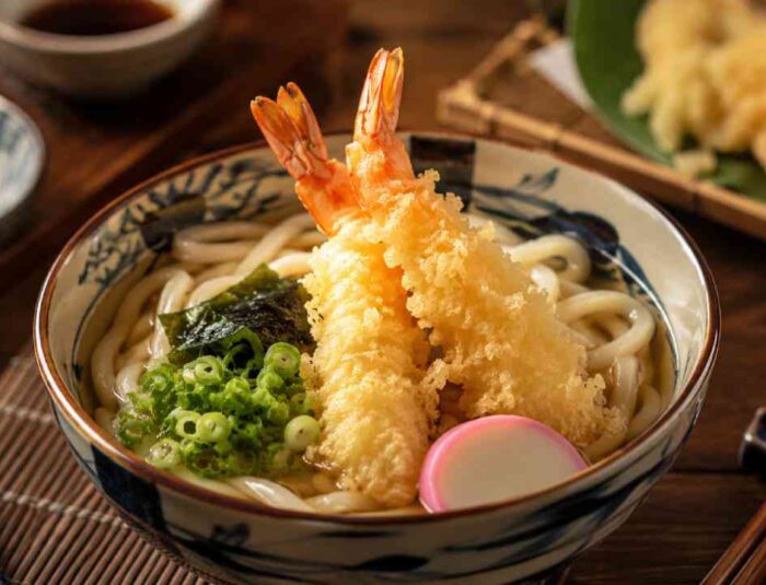 Asian Tempura Udon Combines Chewy Noodles With Golden Tempura