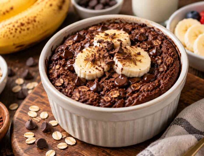 Chocolate Banana Baked Oats Turn Simple Oatmeal Into Dessert