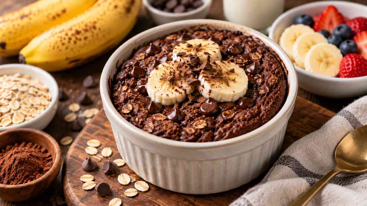 Chocolate Banana Baked Oats Turn Simple Oatmeal Into Dessert