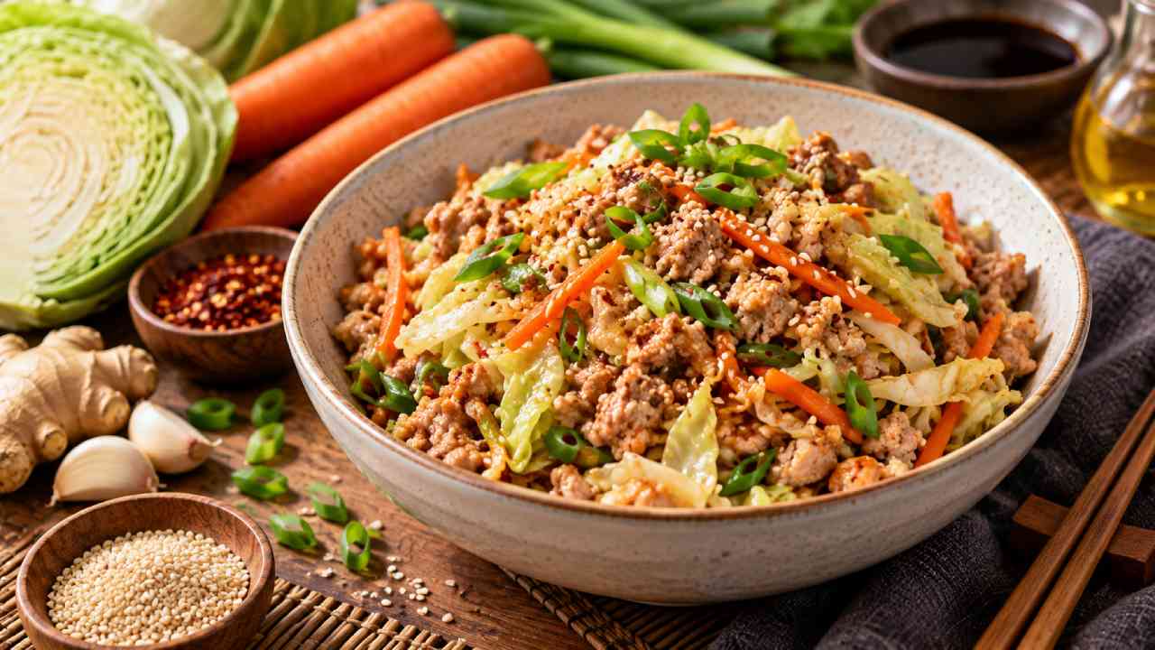 Egg Roll in a Bowl, A Fresh Low-Carb Meal