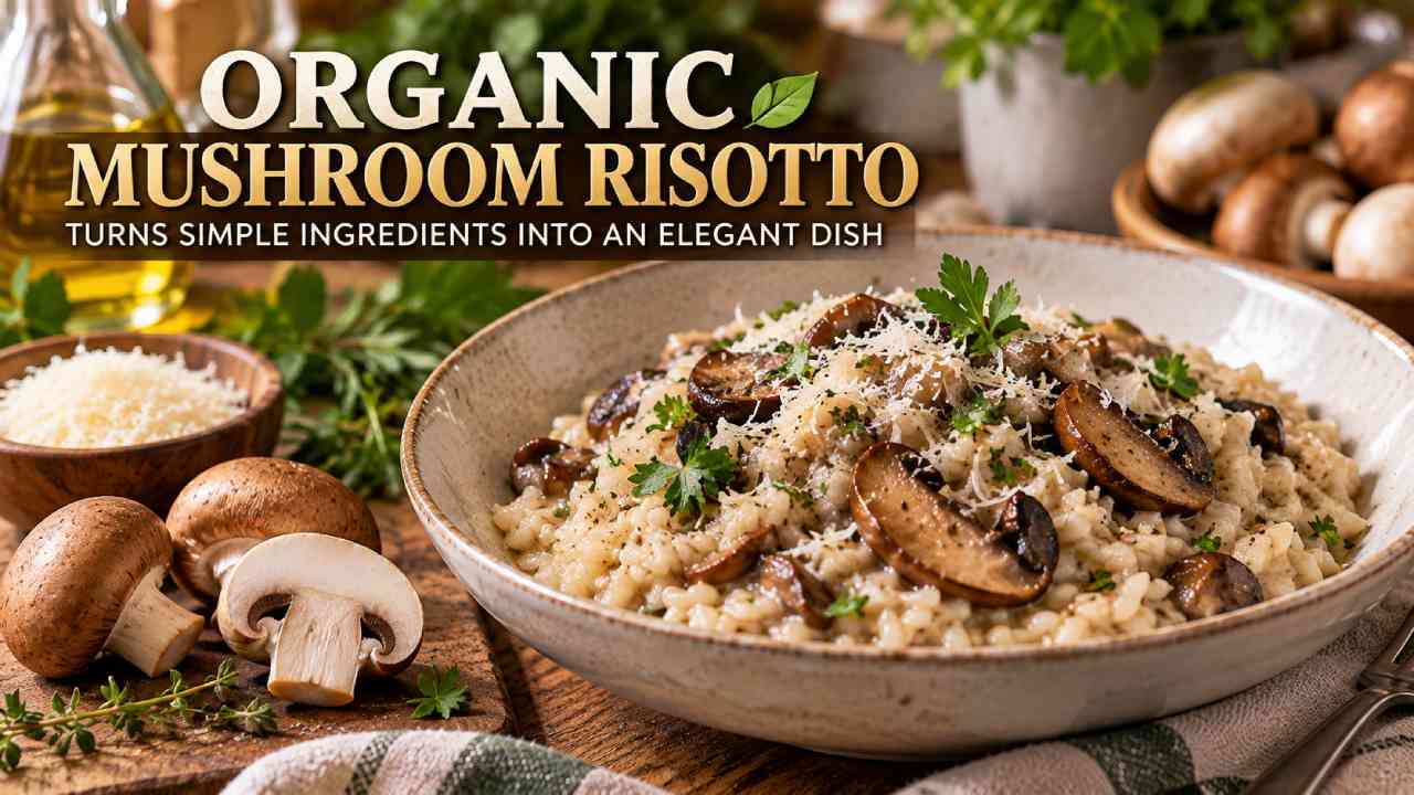 Organic Mushroom Risotto Turns Simple Ingredients Into an Elegant Dish